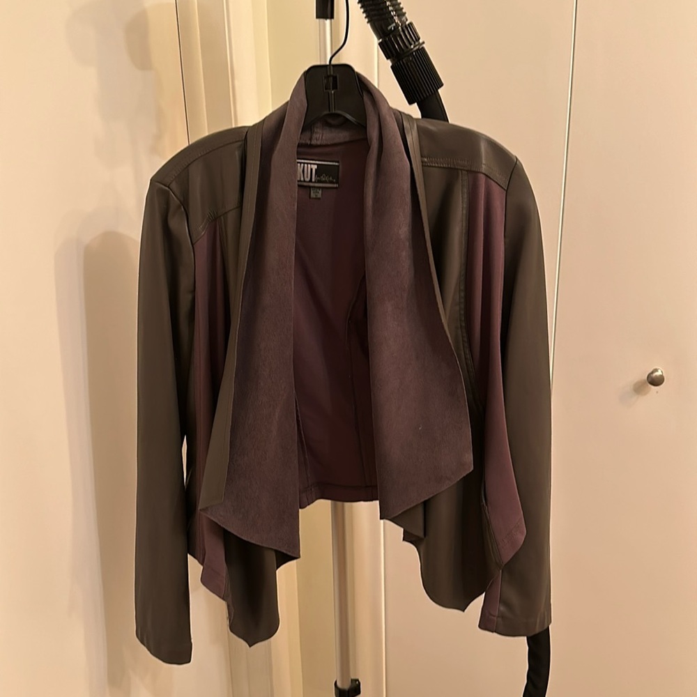 Grey leather jacket